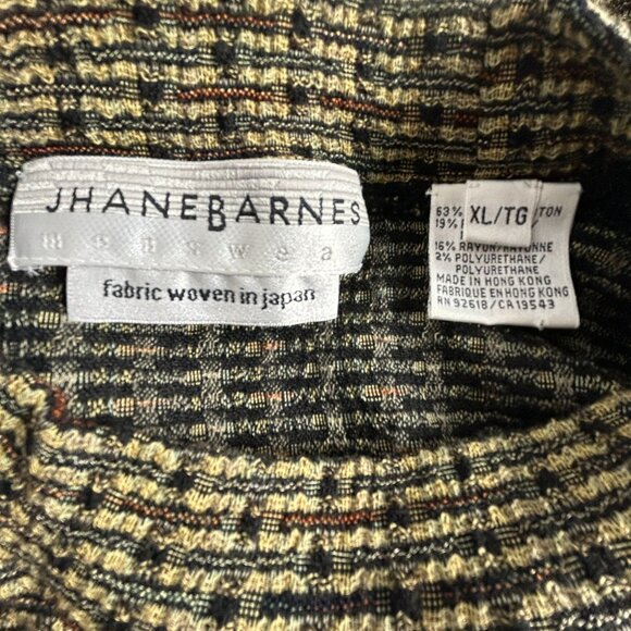 Jhane Barnes Mens XL Textured Woven Knit Crew Neck Sweater XL Brown Pullover - Picture 3 of 5
